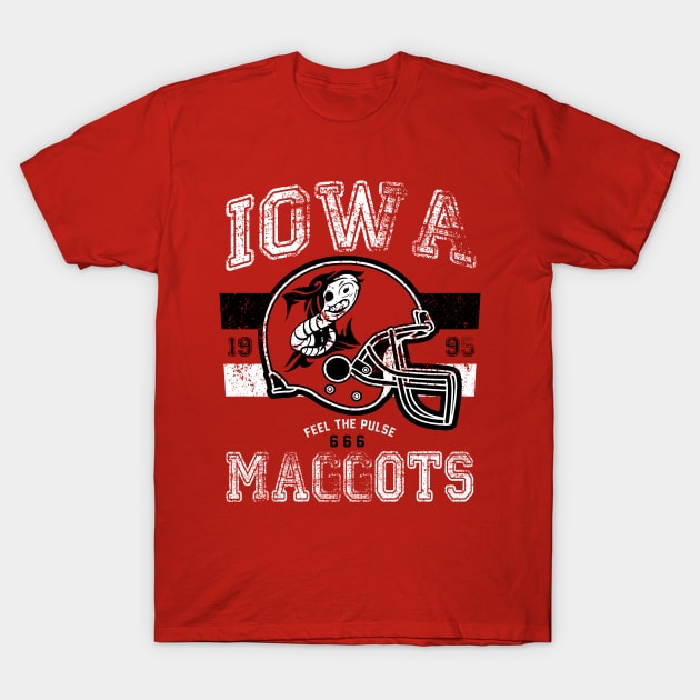 IOWA MAGGOTS (RED) T-Shirt by joeyjamesartworx